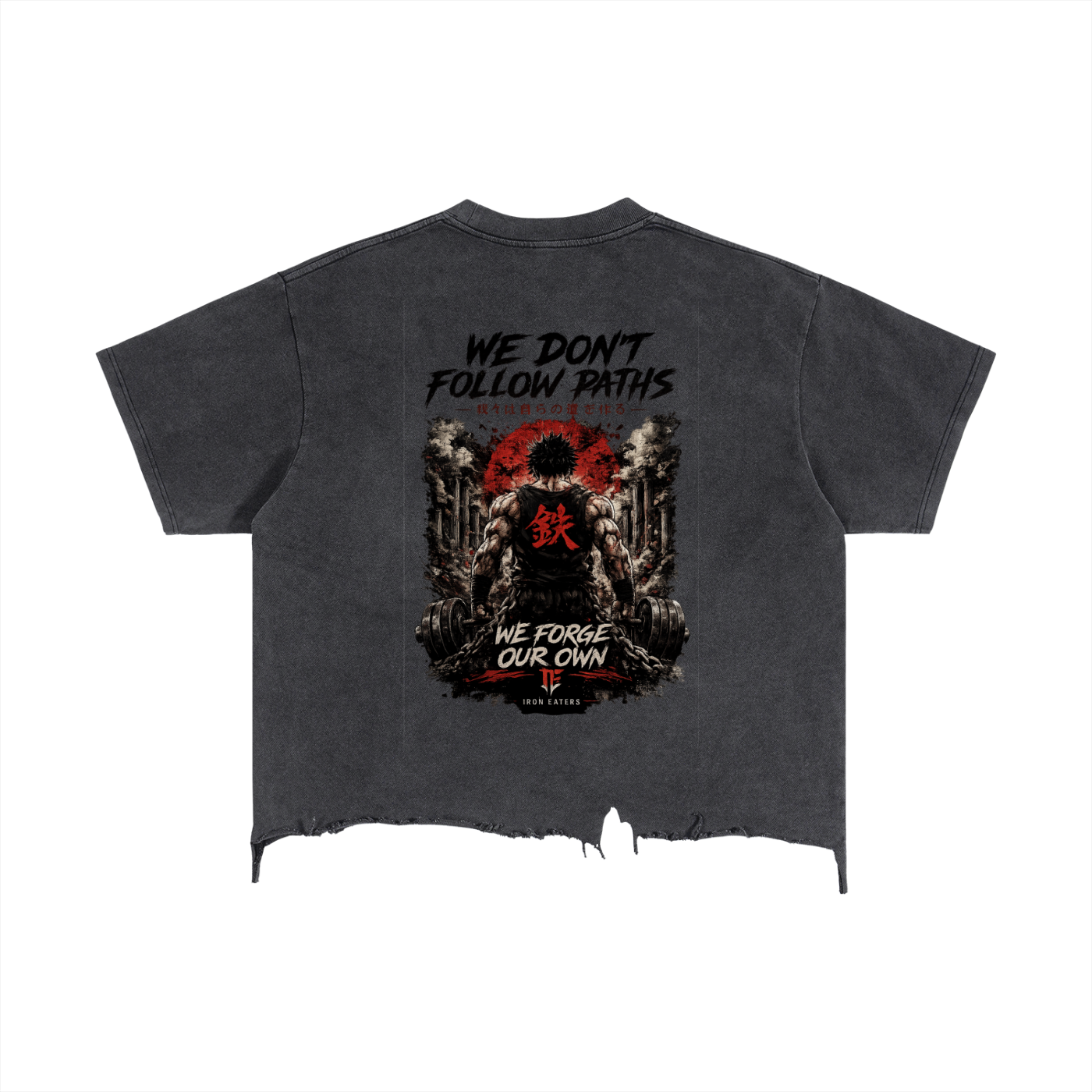 Vintage Wash Boxy Distressed Hem T-Shirt