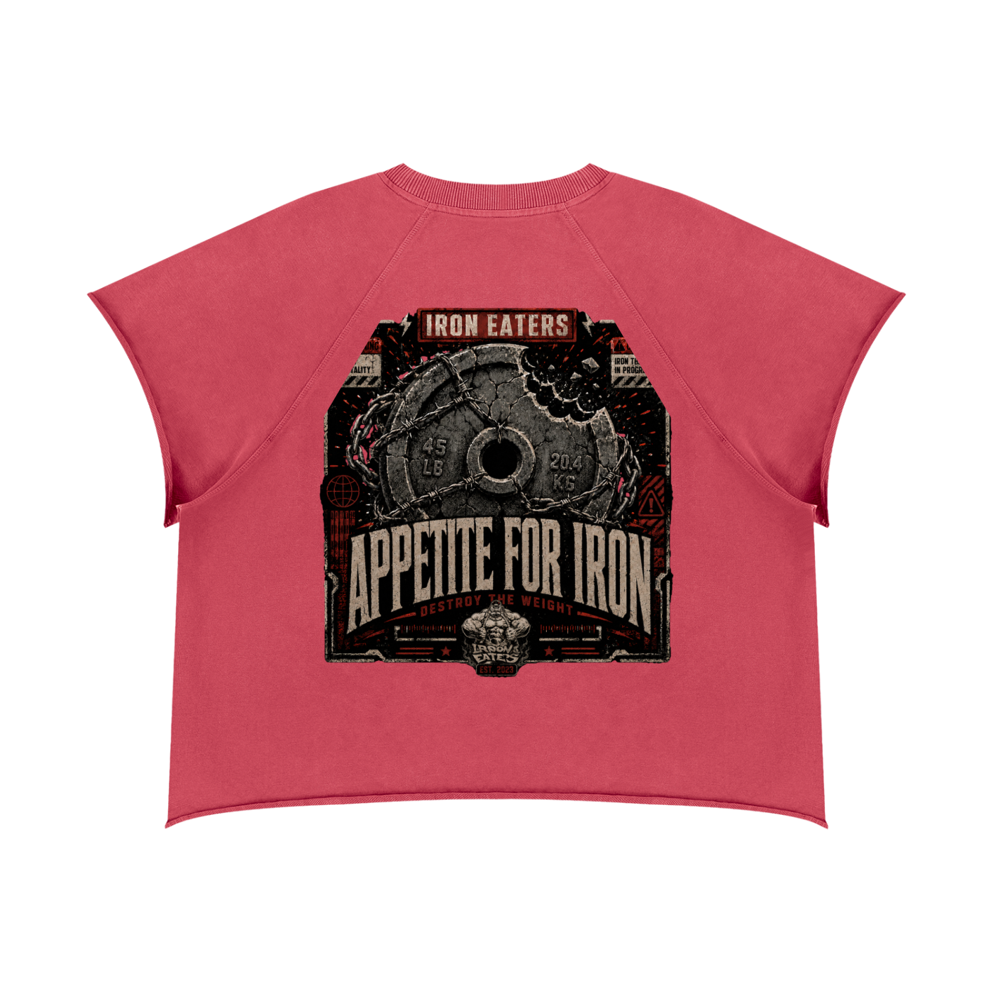 I EAT! Vintage Raw-Edge Pump Cover Tee