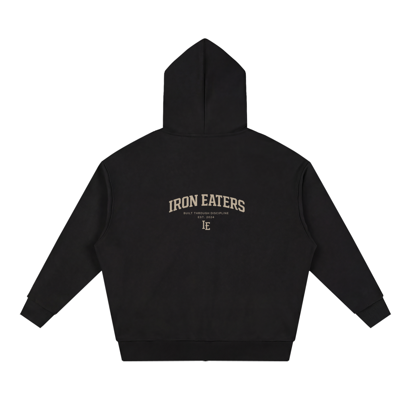 Unisex Loose Solid Full Zip Hoodie