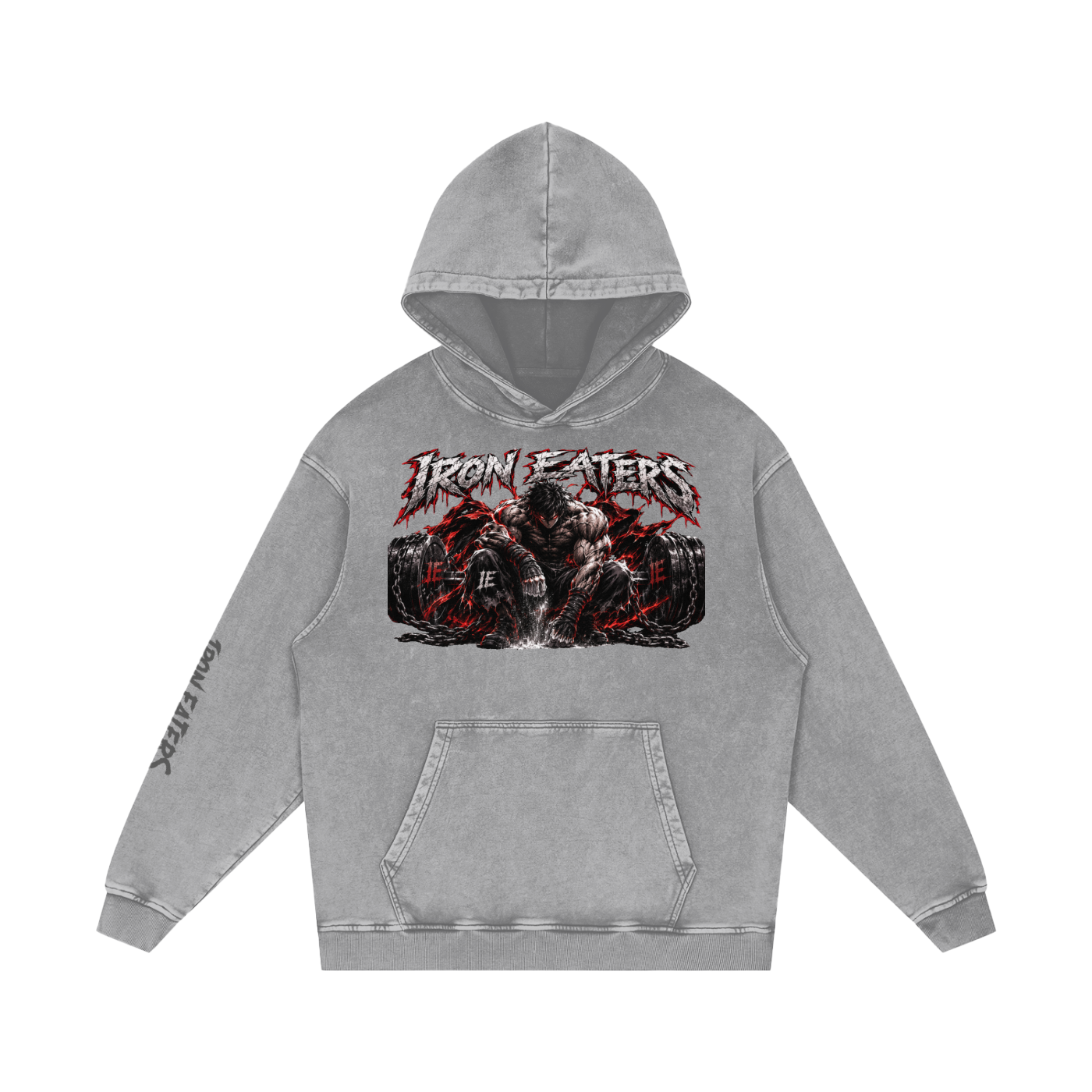 Snow Washed Loose Cotton Hoodie