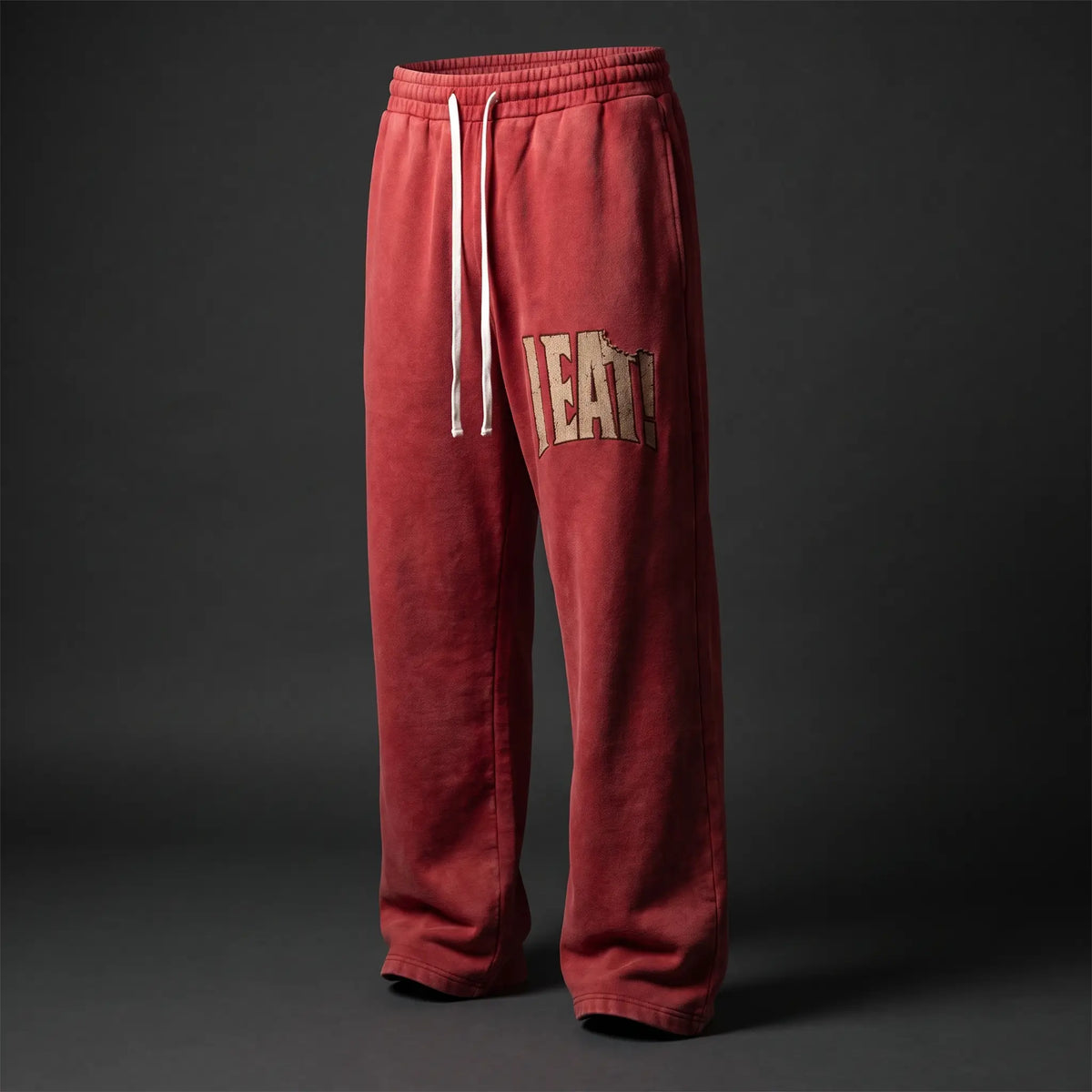 I EAT! Vintage Wide-Leg Sweatpants angled front view