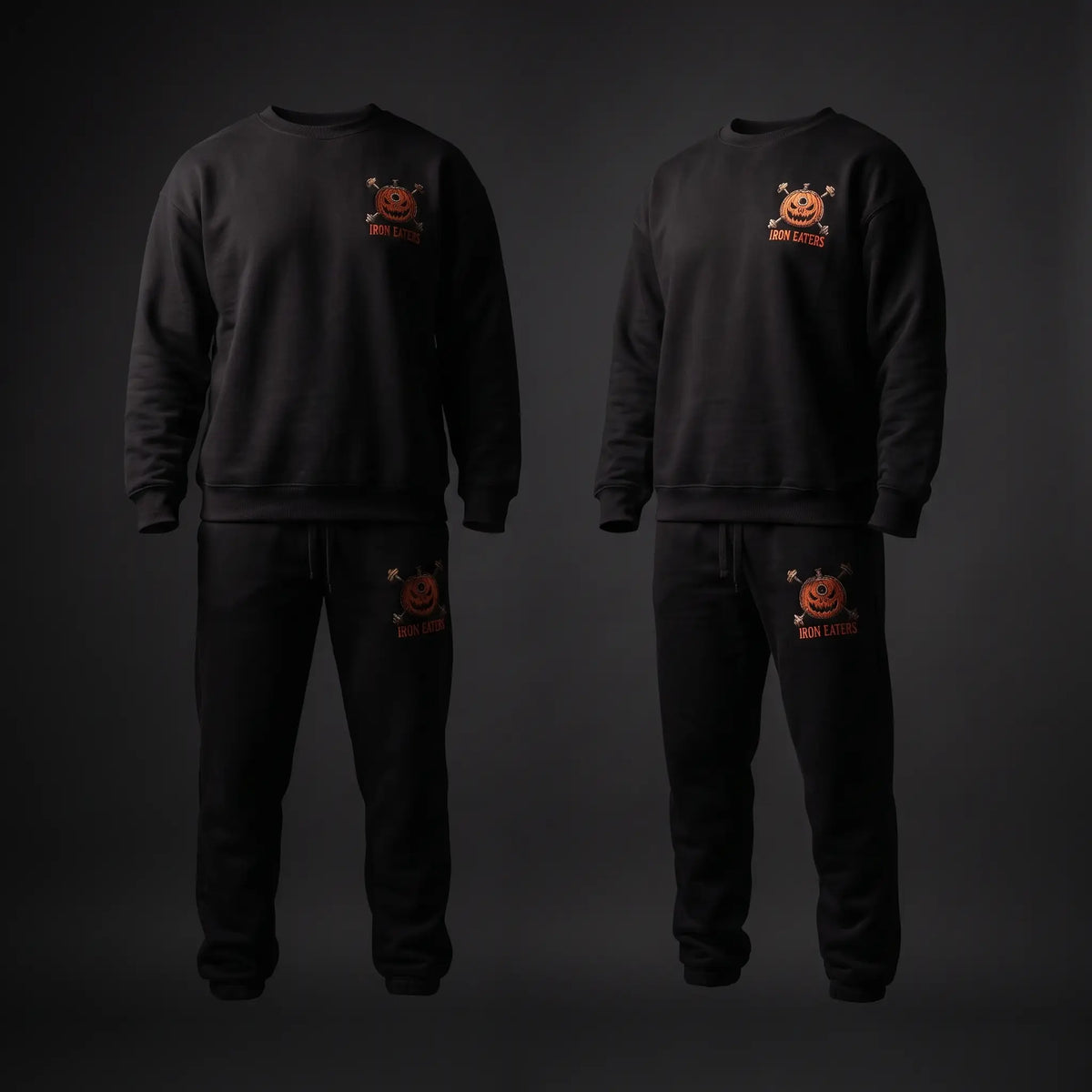Night of the Iron Eaters crewneck and joggers complete set display