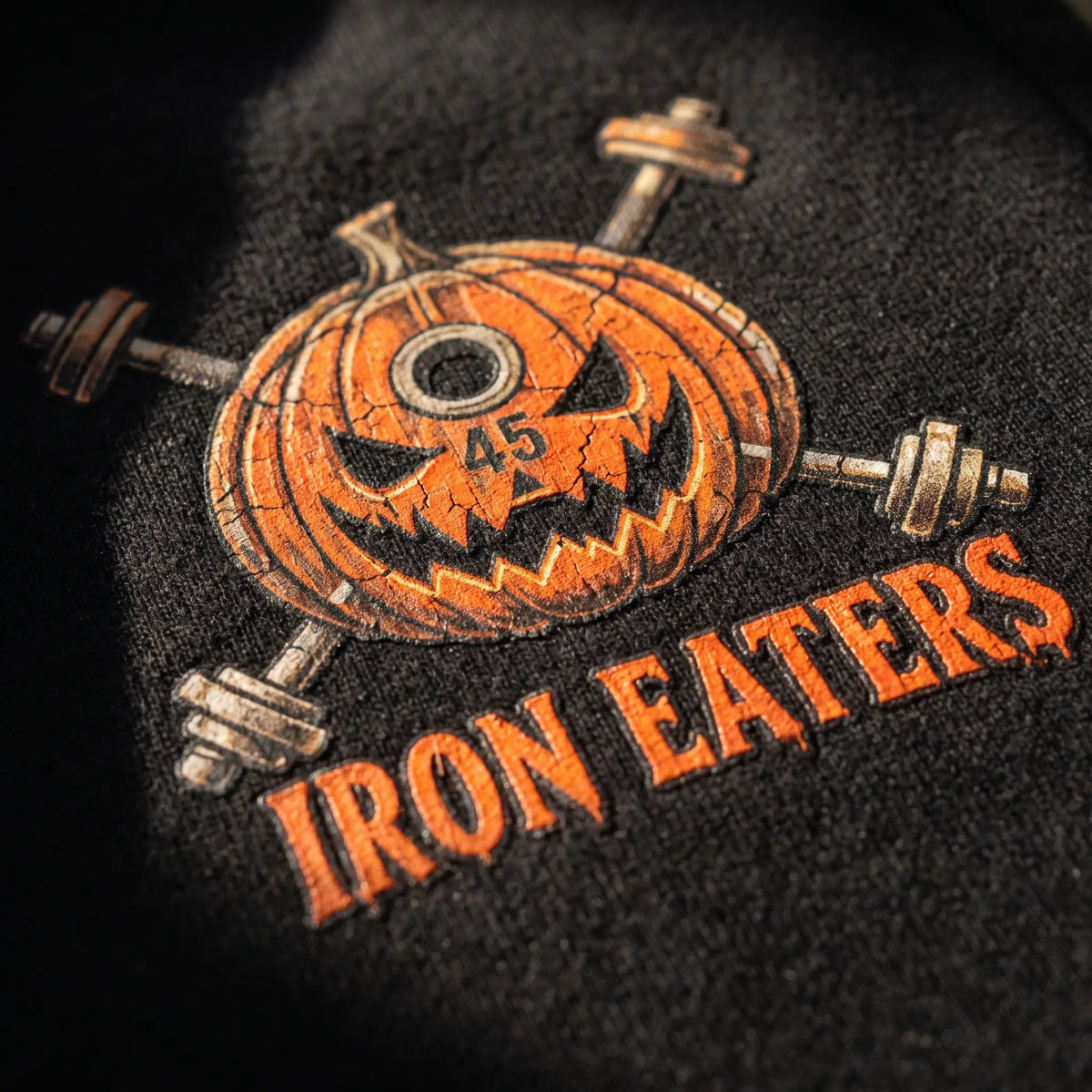 Night of the Iron Eaters pumpkin dumbbell graphic detail